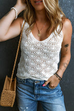 Load image into Gallery viewer, Beautiful Day Crochet V Neck Knit Tank
