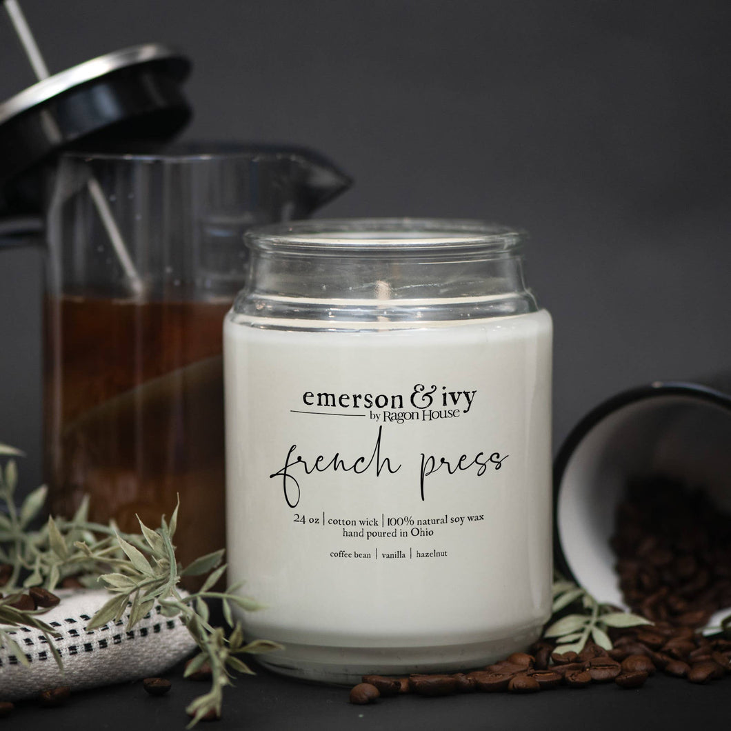 24oz FRENCH PRESS SOY CANDLE