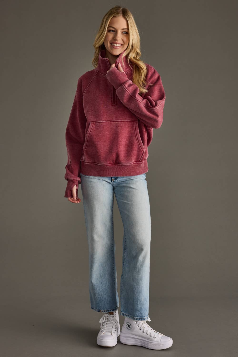 Wine Whispers Quarter Zip Sweatshirt