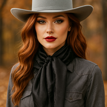 Load image into Gallery viewer, Black Jacquard XL Wild Rag / Scarf WR3521
