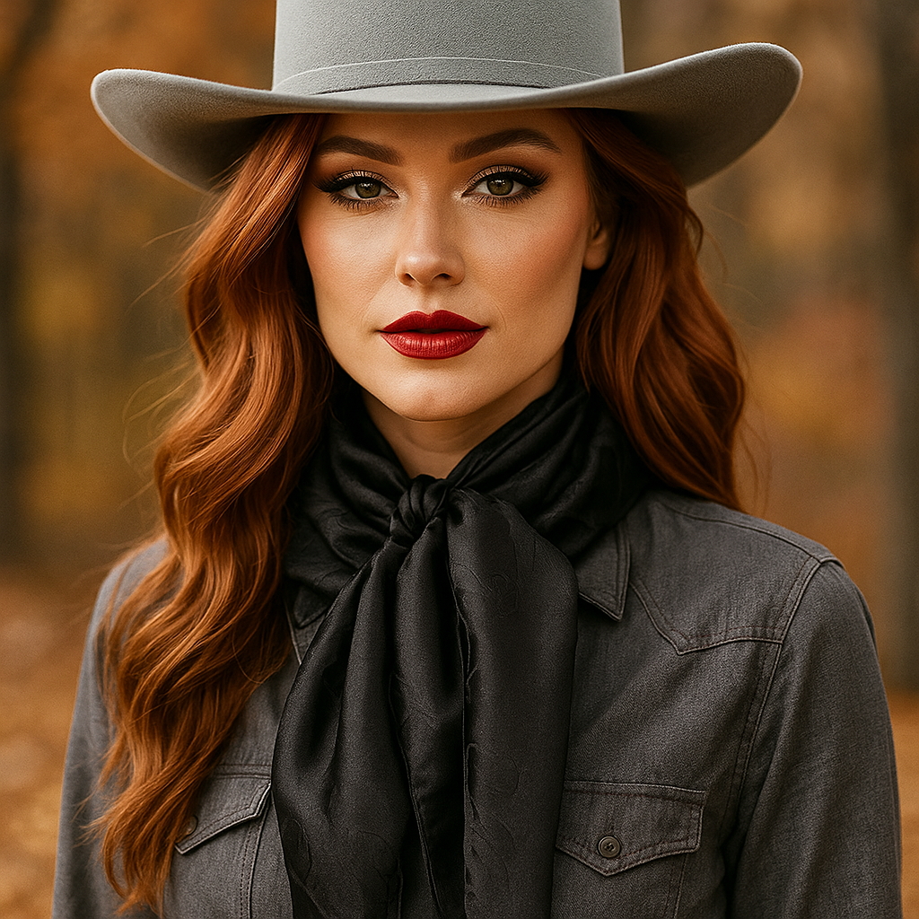 Black Jacquard XL Wild Rag / Scarf WR3521
