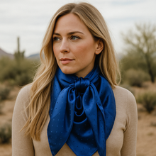 Load image into Gallery viewer, Cobalt Jacquard XL Wild Rag / Scarf WR3504
