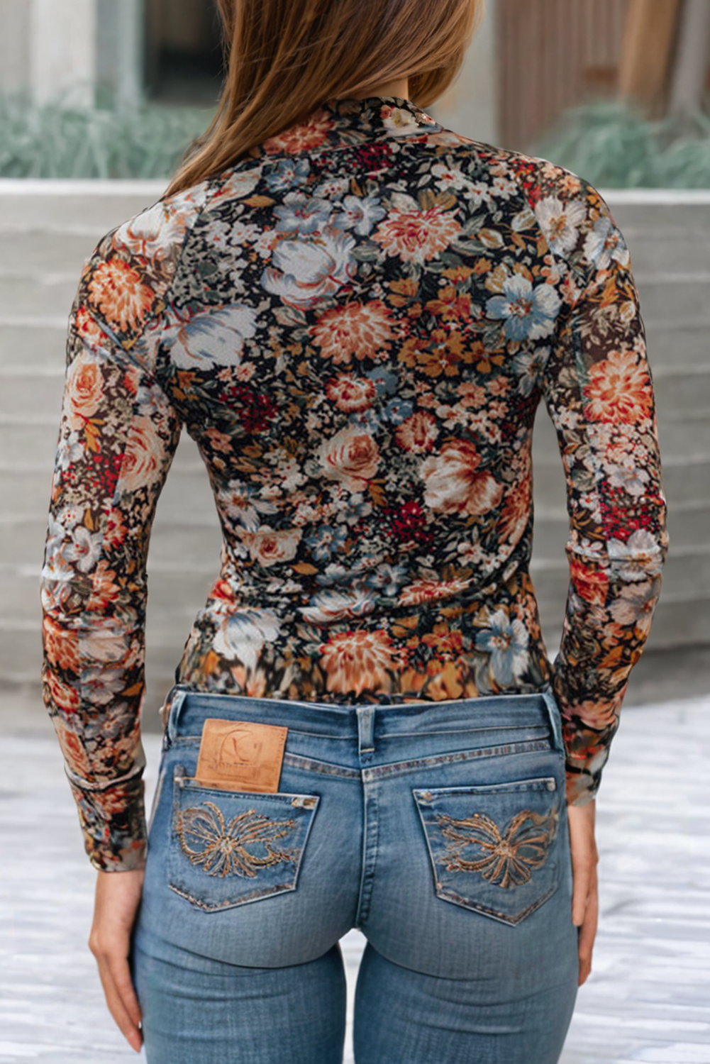 I Need You More Floral Mesh Blouse