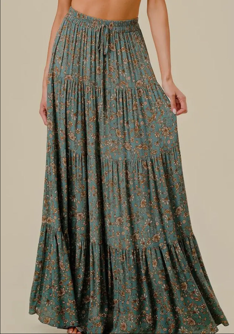 When The Roses Bloom Again Maxi Skirt