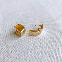 Load image into Gallery viewer, 18k Gold Filled Square Clicker Earrings
