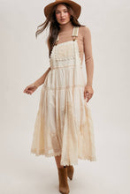 Load image into Gallery viewer, LACE EMBROIDERED TULLE BIB MAXI DRESS
