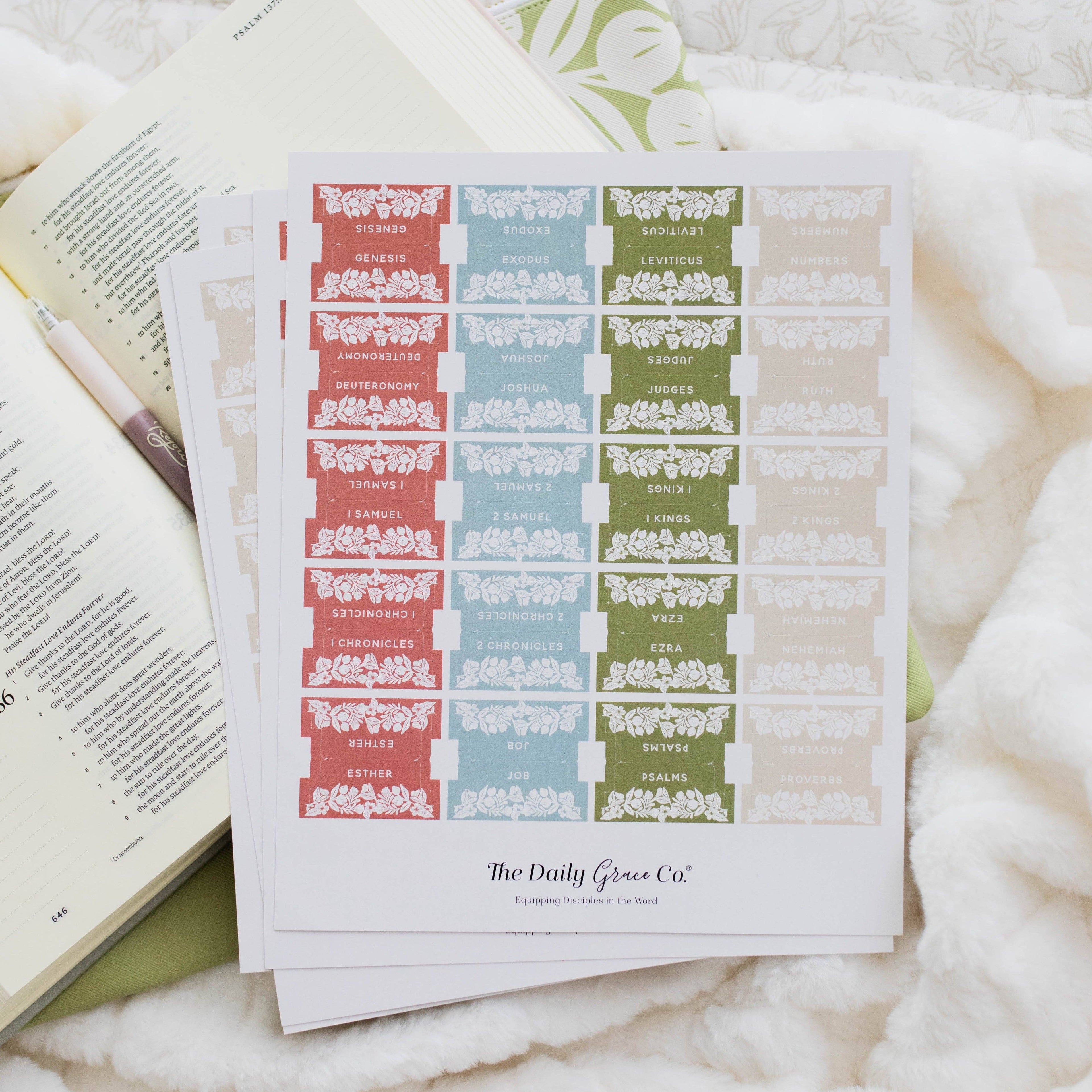 Bible Tabs - White Laurel