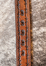 Load image into Gallery viewer, Barbed Hand Tooled Leather Belt
