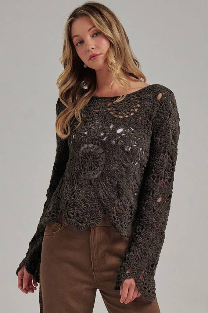 Rolling Stone Chenille Crochet Top