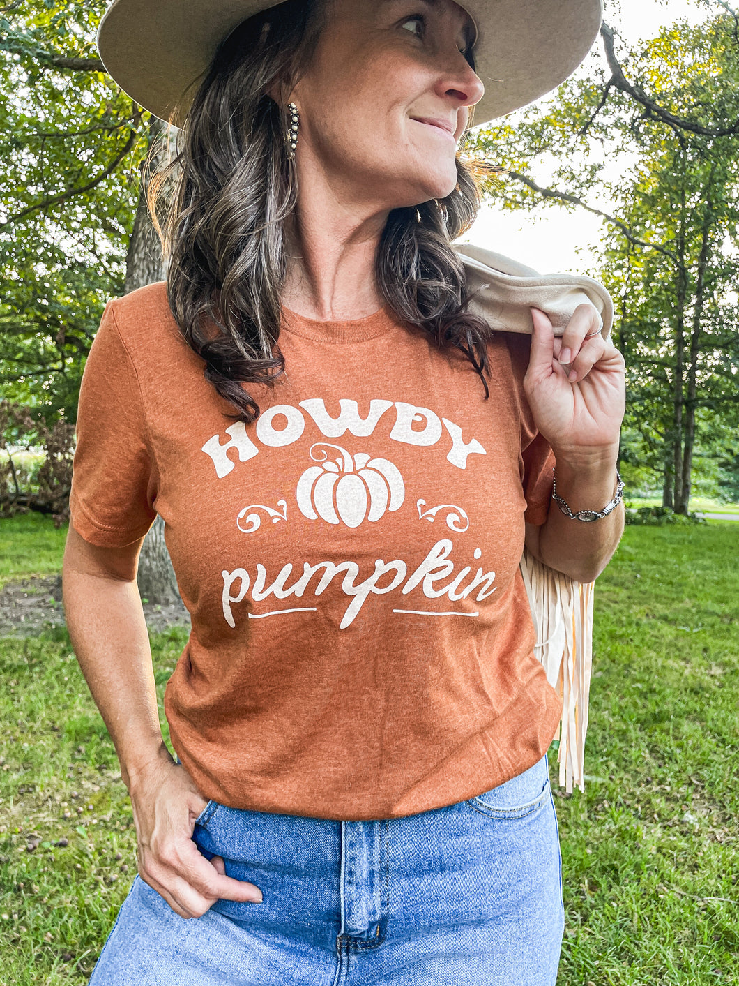 Howdy Pumpkin - Heather Autumn Tee