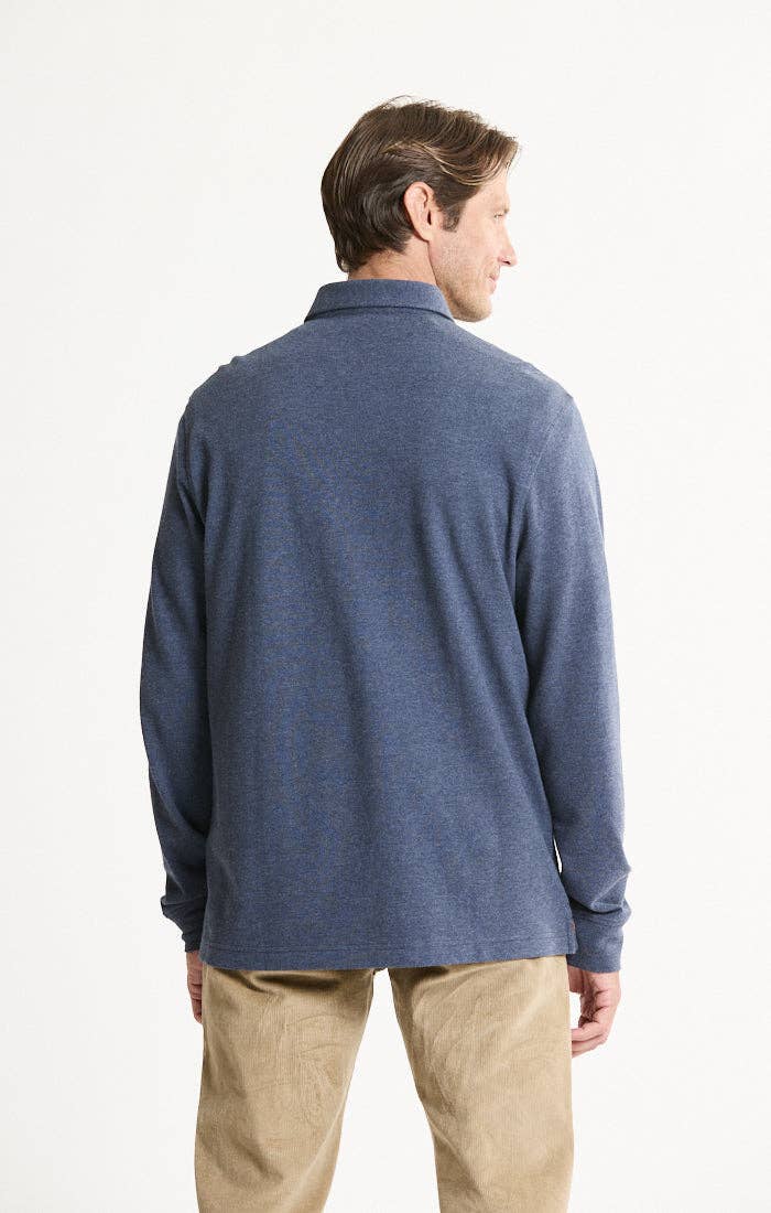 Blue Side Of The Mountain- Cotton Long Sleeve Polo