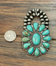 Load image into Gallery viewer, Willing and Able Handmade Turquoise Stretch Bracelet
