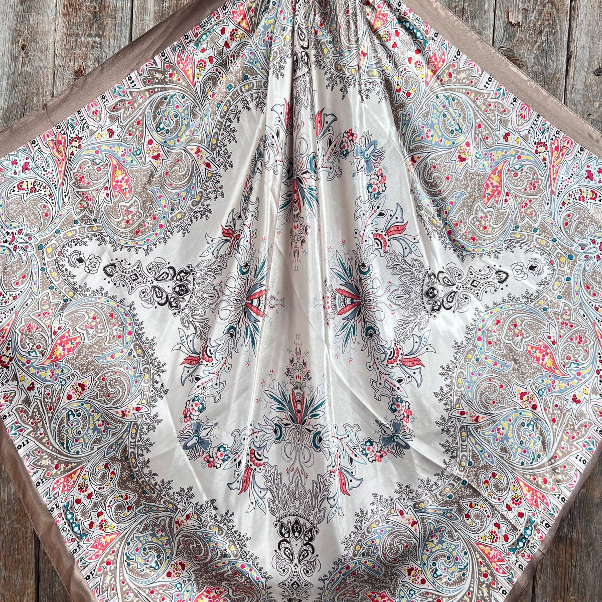 Tan Floral Wild Rag