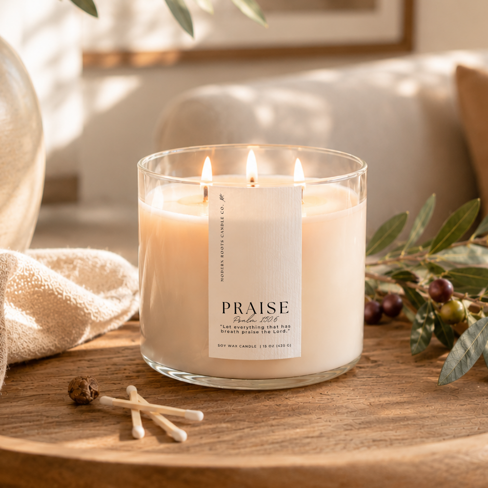 Praise | Sugary Lemon Drops | 15 oz. Clear Jar Soy Candle