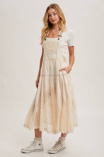 Load image into Gallery viewer, LACE EMBROIDERED TULLE BIB MAXI DRESS
