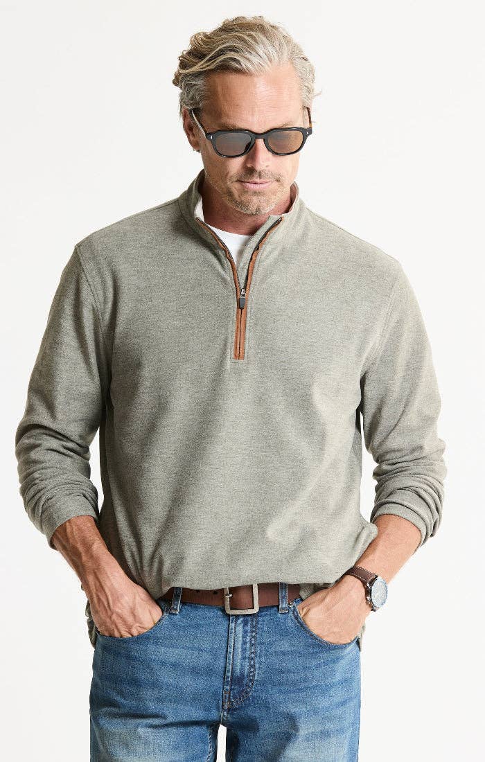 Stop and Stare- Ultra Soft Heather Pullover Quarter Zip