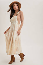 Load image into Gallery viewer, LACE EMBROIDERED TULLE BIB MAXI DRESS

