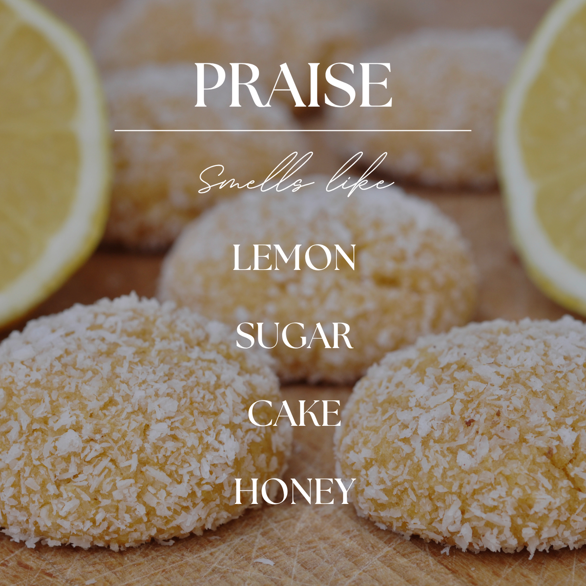 Praise | Sugary Lemon Drops | 15 oz. Clear Jar Soy Candle