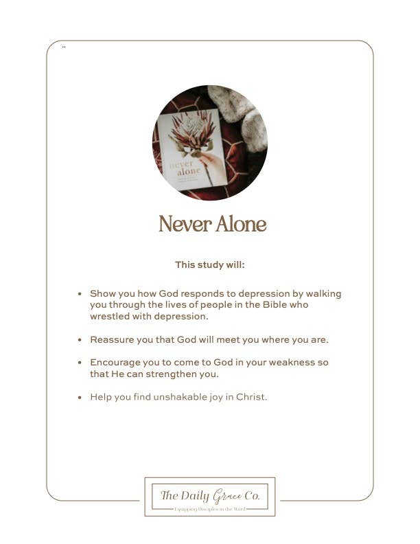 Never Alone - Depression Study