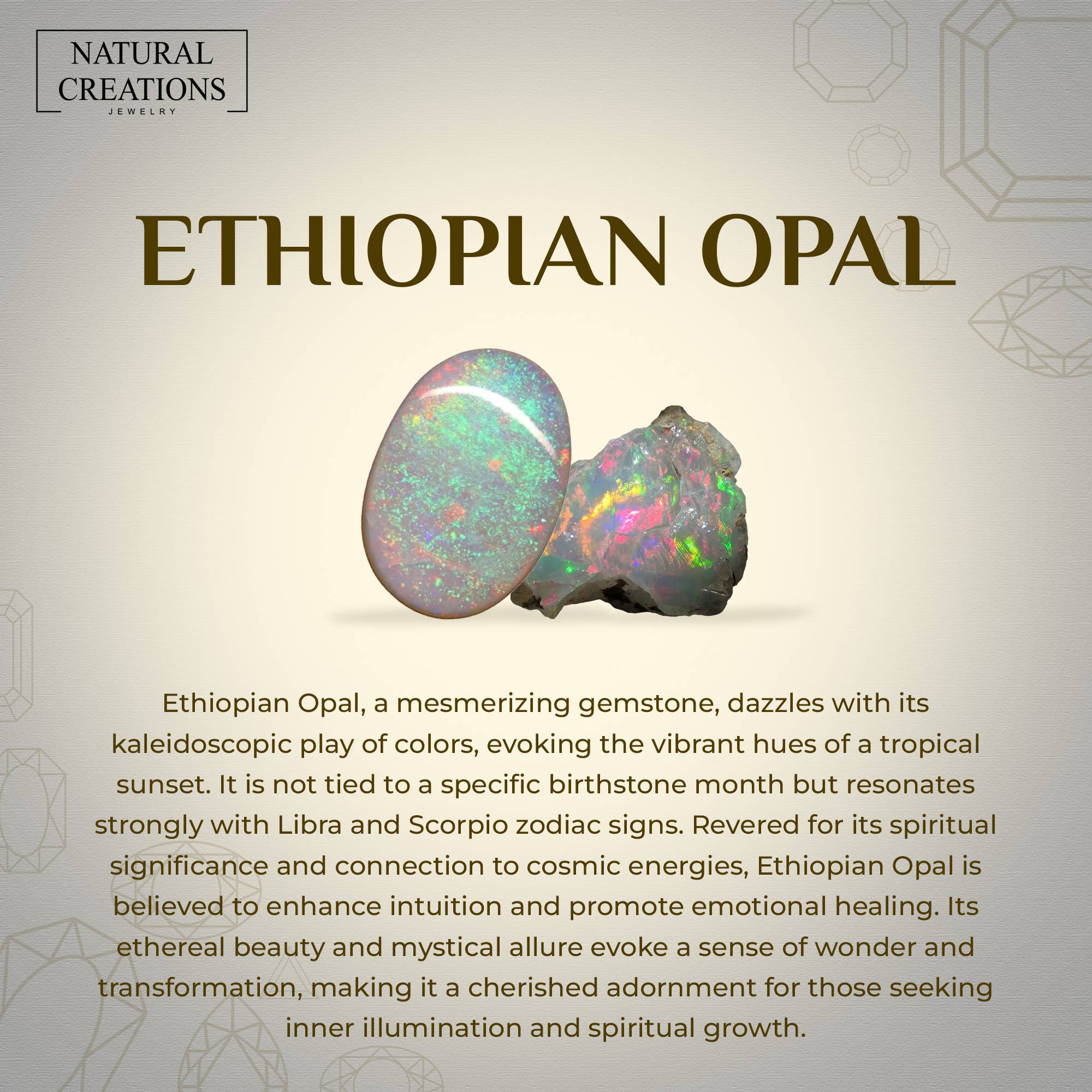 Natural Rough Ethiopian Opal Stud Earring, Sterling Silver