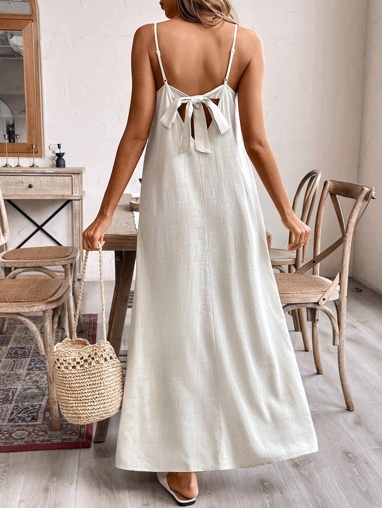 Letters From Home- Linen Cami Dress