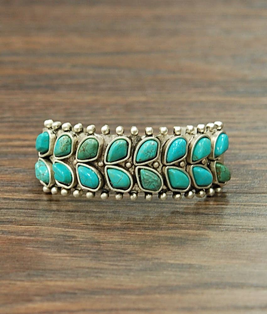 Runnin’ In Parallel Turquoise Cuff Bracelet