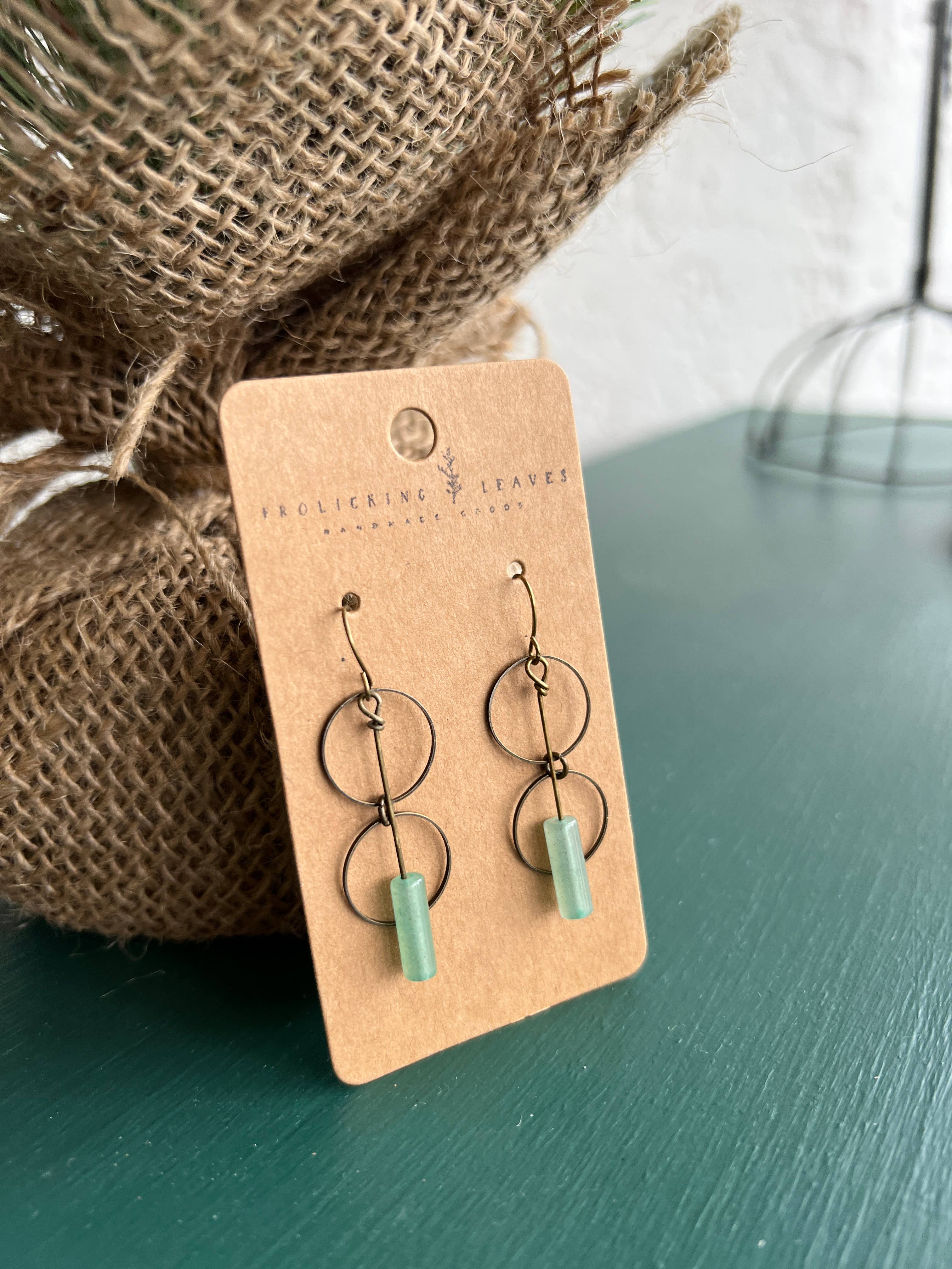 Aventurine Loop Earrings