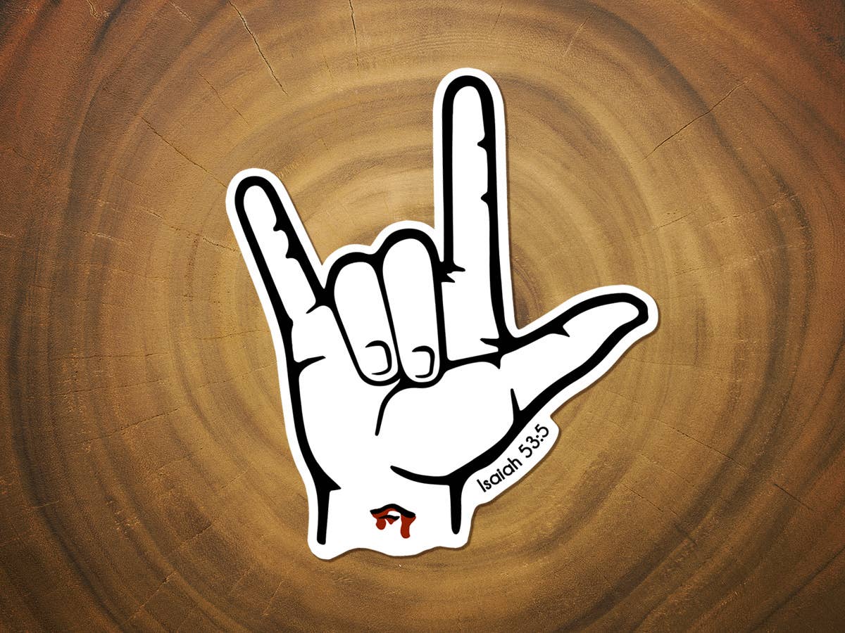 "I Love You" in ASL | Jesus Sticker | Christian Sticker