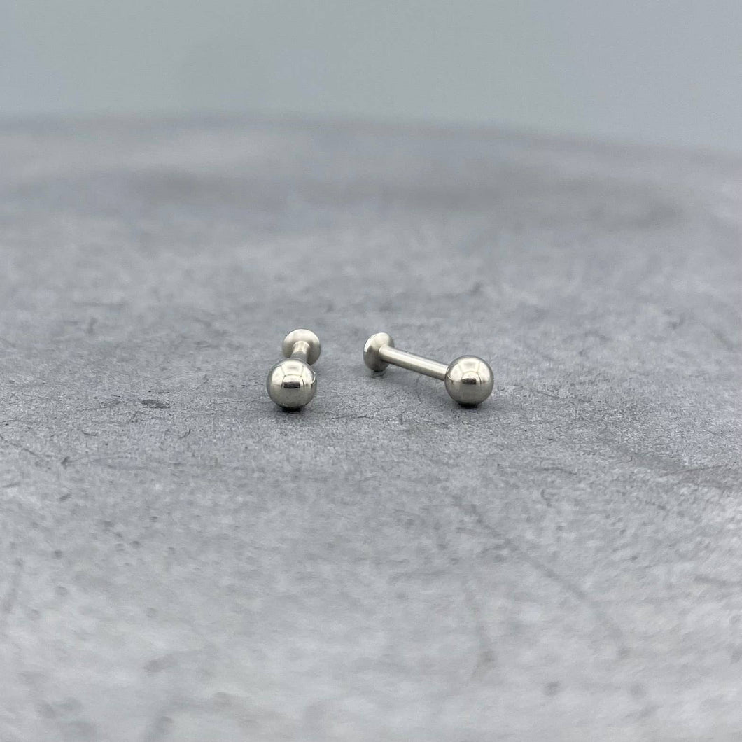 Ball Flat Back Stud Earrings