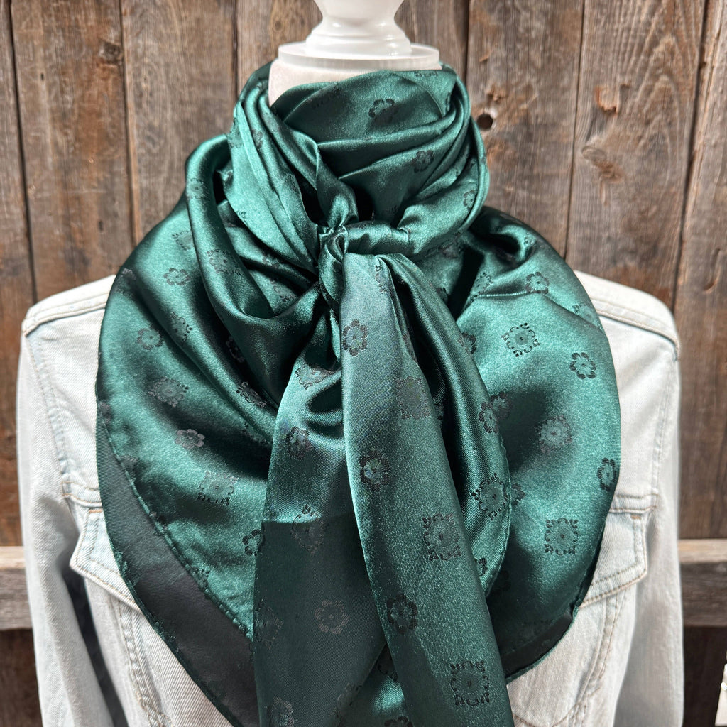 42X42"  Emerald Jacquard XL Wild Rag