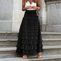 Social Graces Ruffle Tulle Maxi Skirt