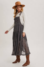 Load image into Gallery viewer, LACE EMBROIDERED TULLE BIB MAXI DRESS
