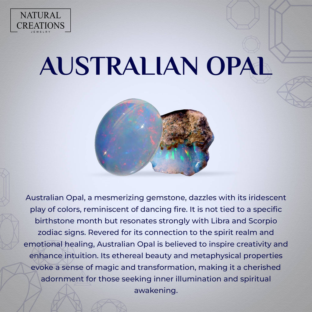 Natural Australian Opal Slider Pendant Necklace, 925 Silver