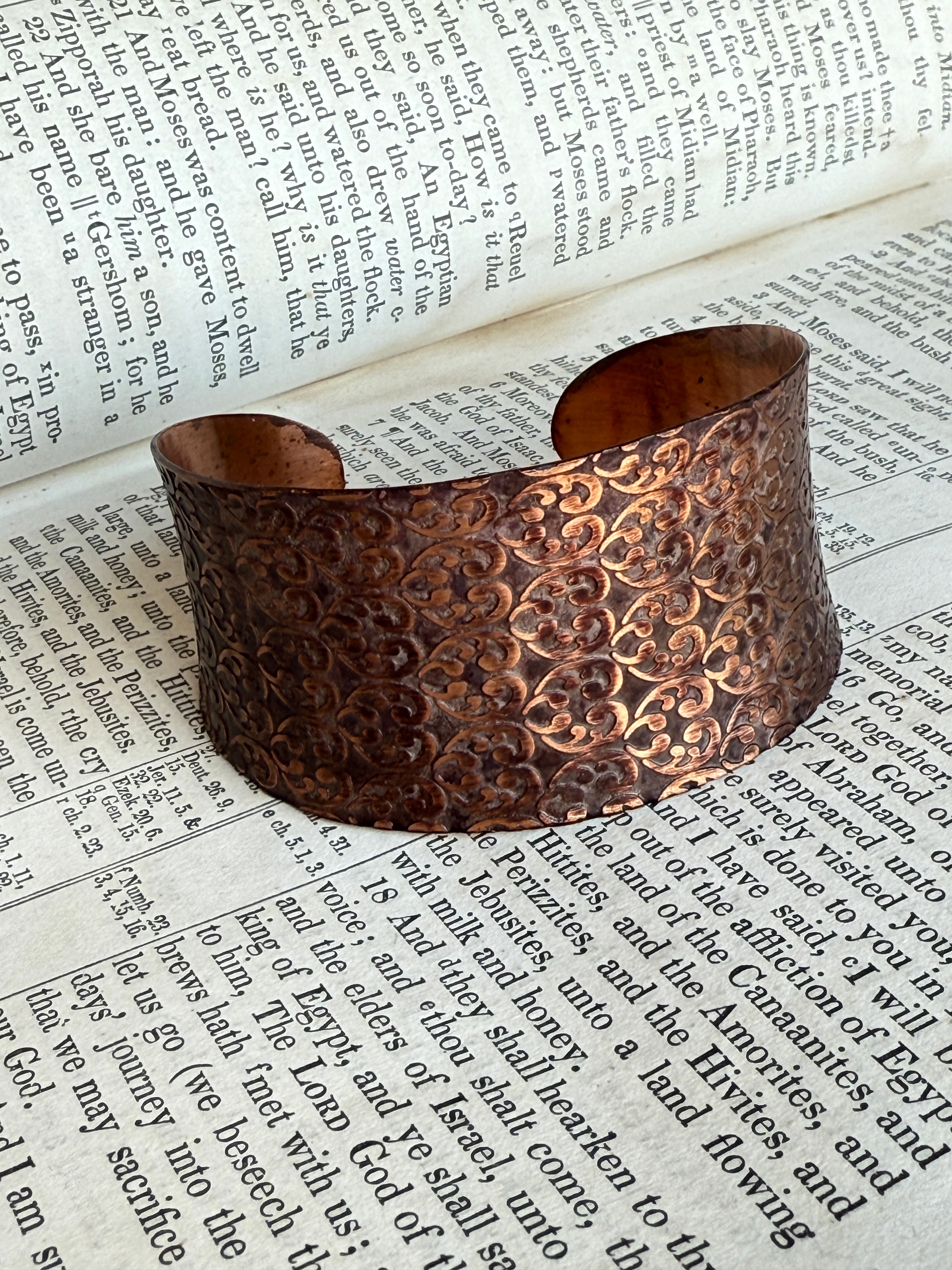 Ransom Stamped Copper Bracelet
