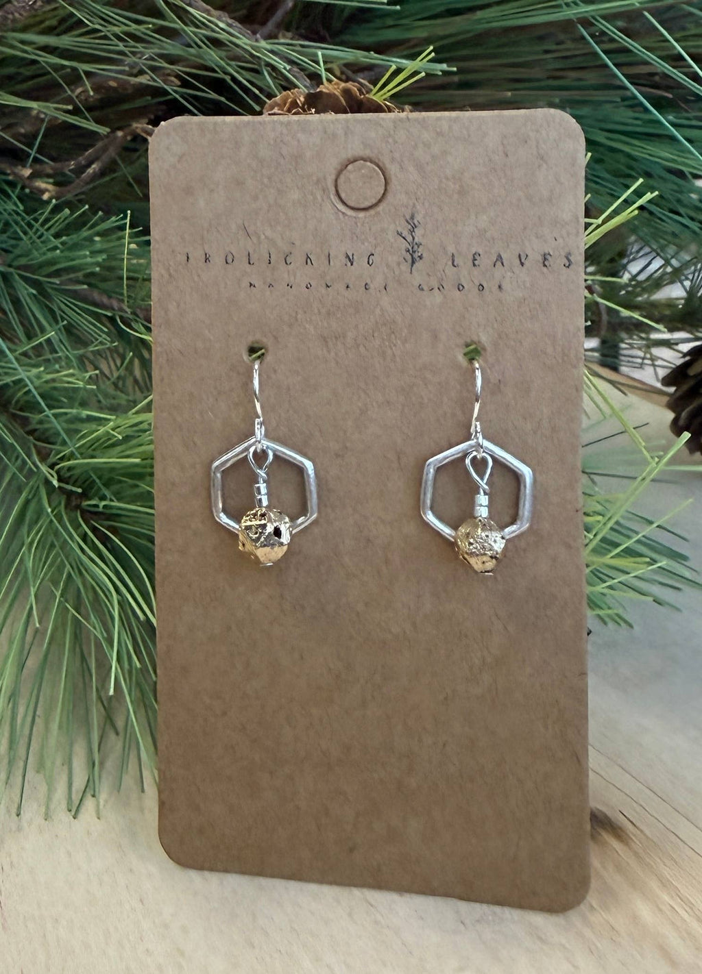 Milk & Honey- Golden Lava Stone Earrings