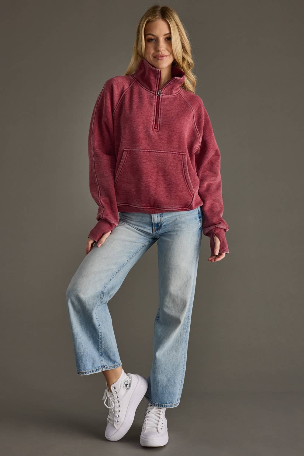 Wine Whispers Quarter Zip Sweatshirt