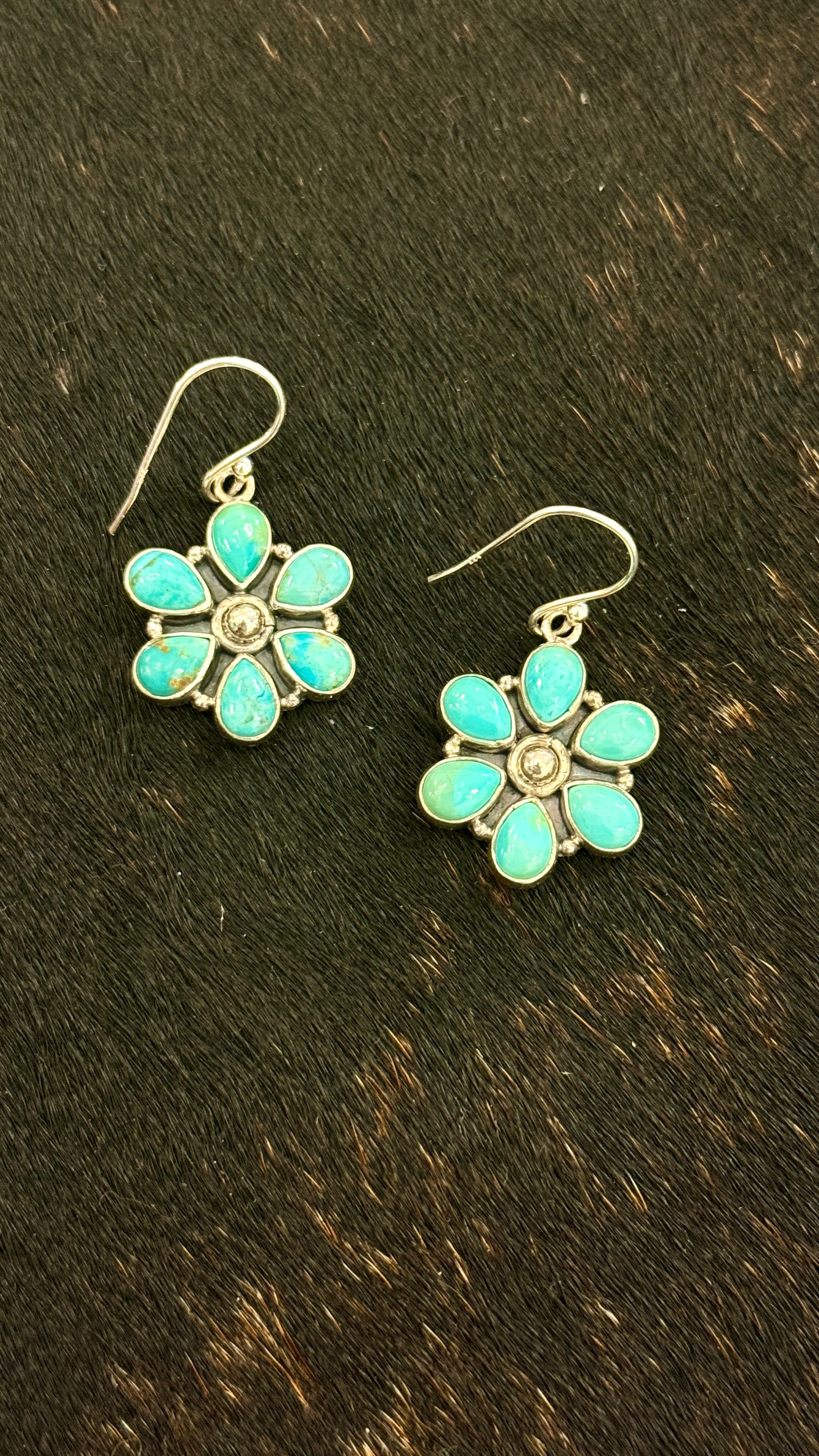 Lady May- Genuine Turquoise Earrings