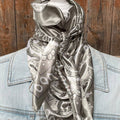 Sage & White Paisley Wild Rag/Scarf