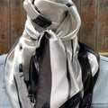 Black / White Four Leaf Clover Wild Rag / Scarf