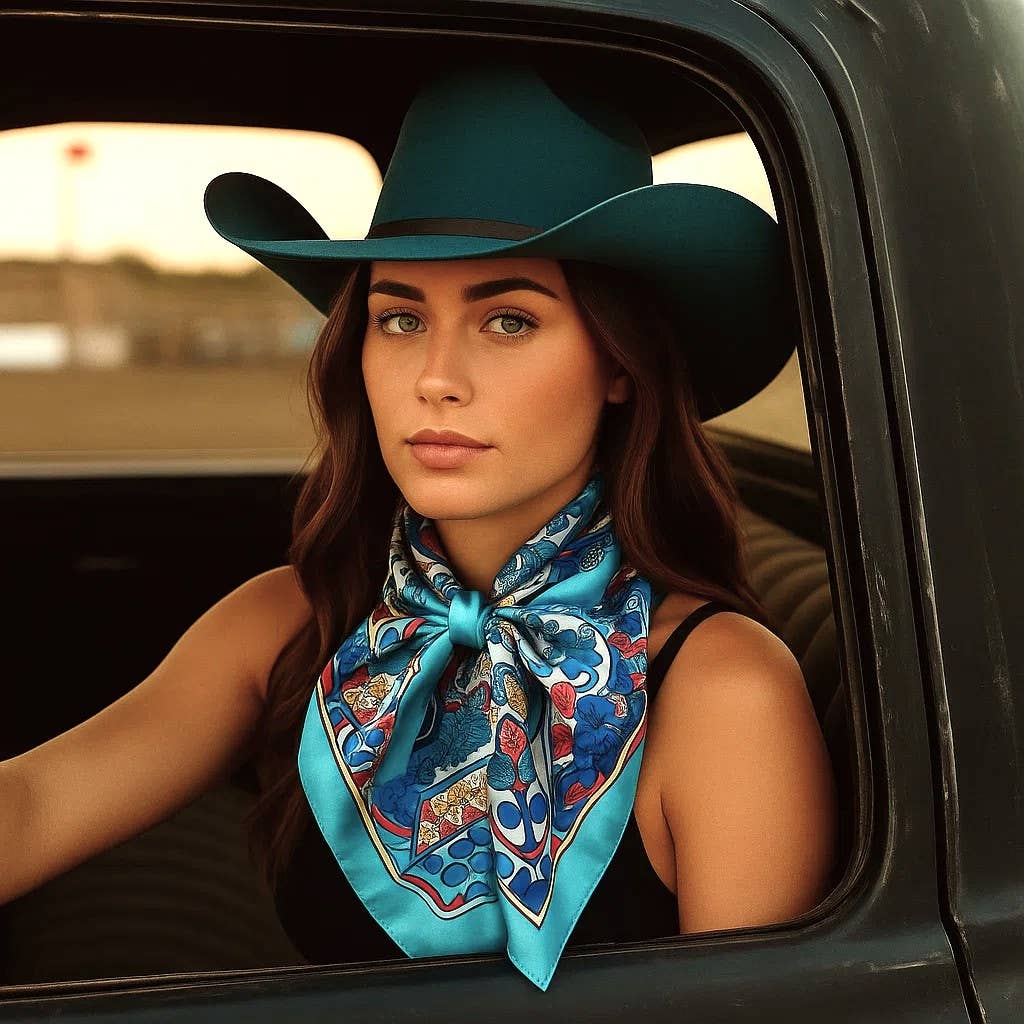 Blue Multi Pattern Wild Rag / Scarf WR1015