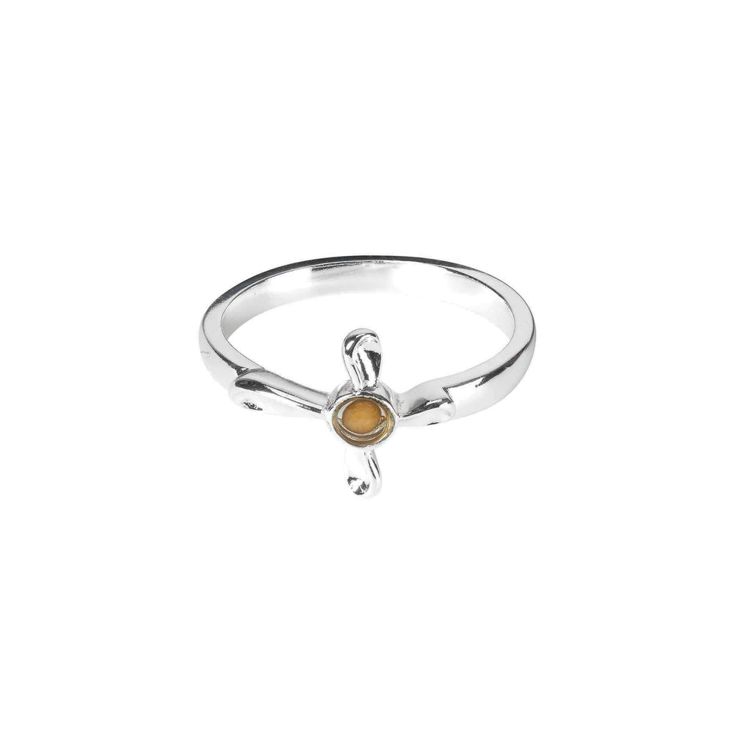 Sprout Cross Mustard Seed Ring