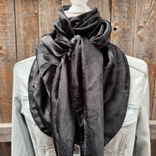 Load image into Gallery viewer, Black Jacquard XL Wild Rag / Scarf WR3521
