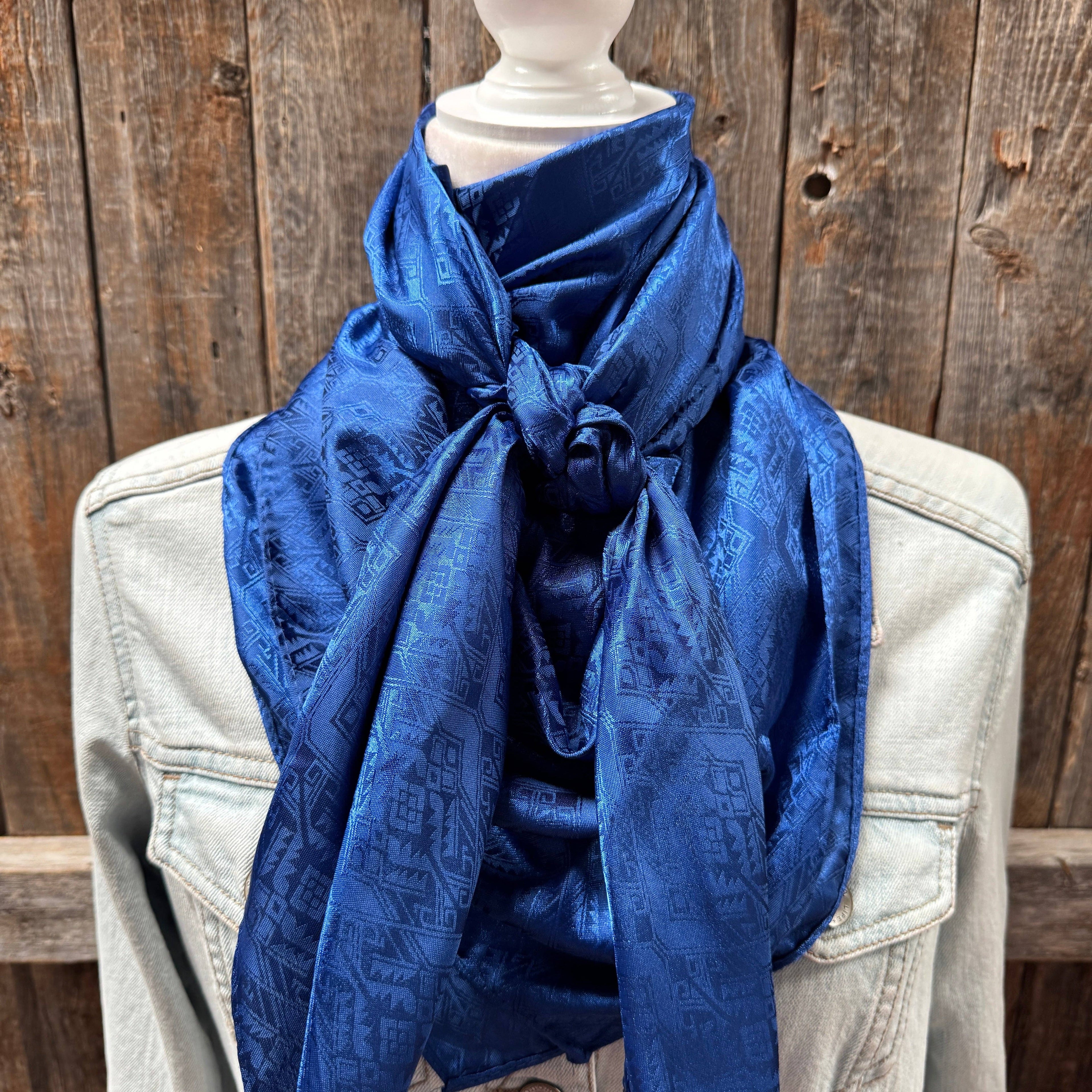 Cobalt Jacquard XL Wild Rag / Scarf WR3514