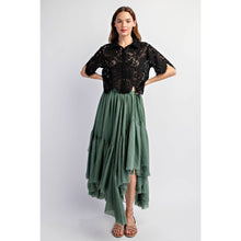 Load image into Gallery viewer, Let ‘Em Talk Asymmetrical Hemline Skirt
