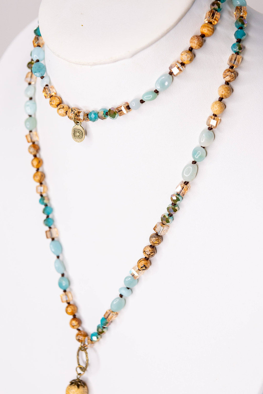 Debbie Necklace in Turquoise/Brown