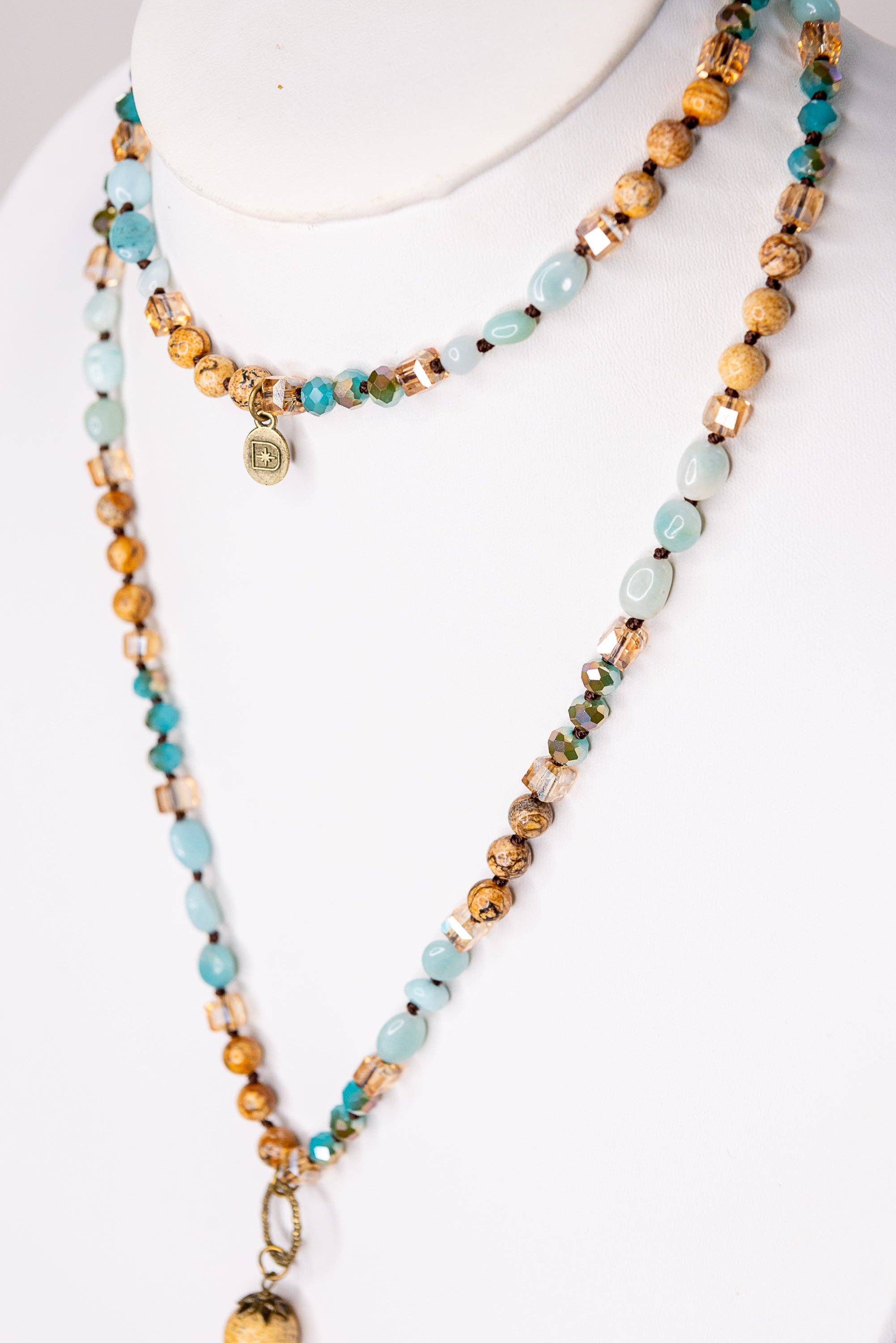 Debbie Necklace in Turquoise/Brown