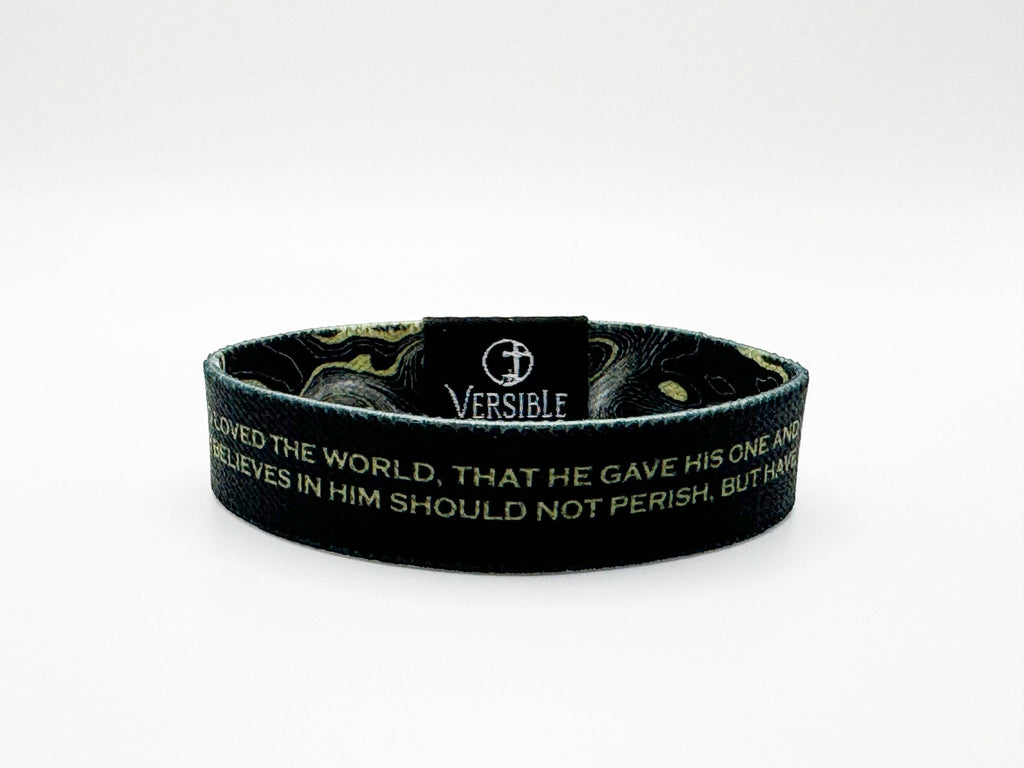 Gold Vein / John 3:16 Wristband