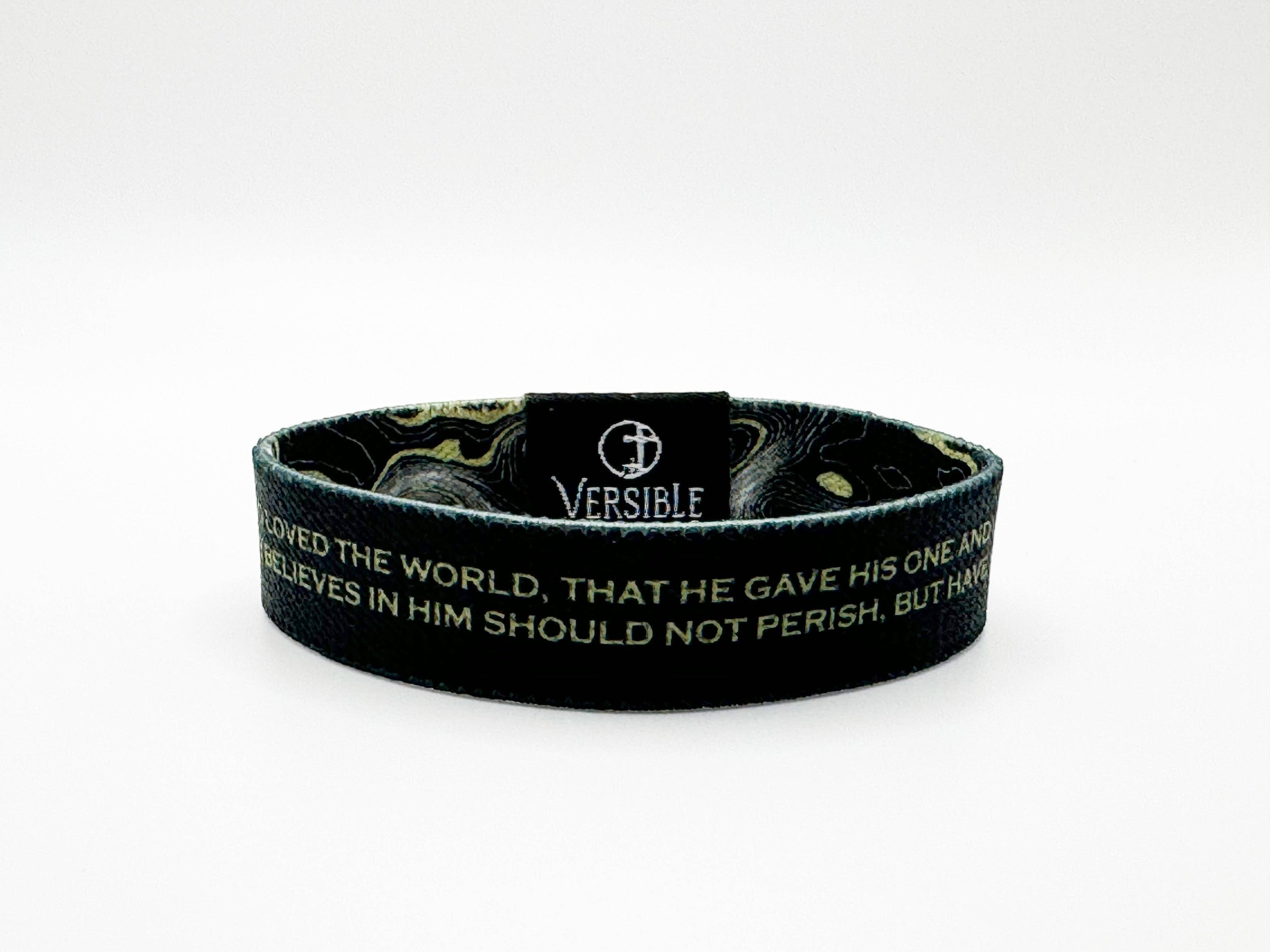 Gold Vein / John 3:16 Wristband