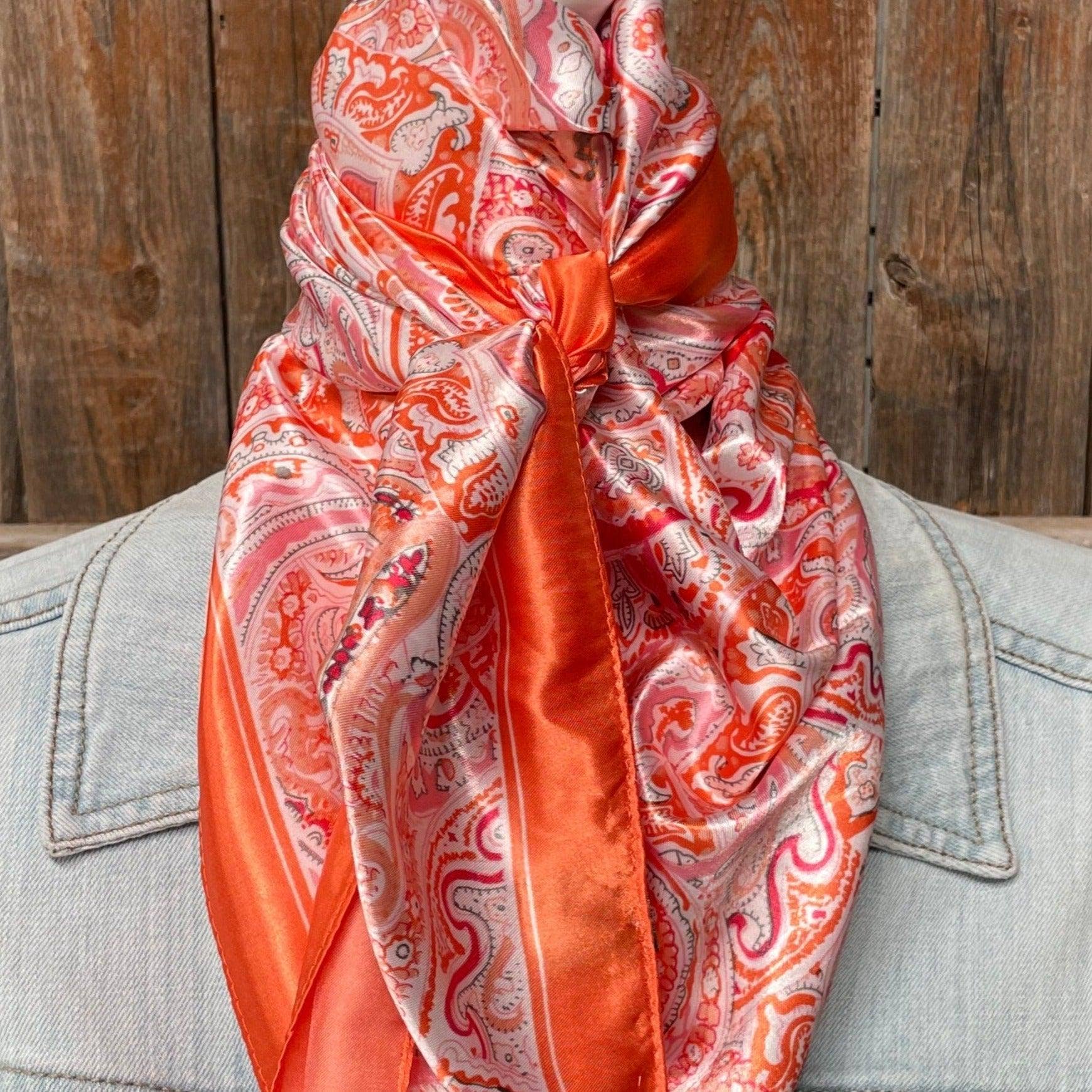Pink & Orange Paisley Wild Rag/Scarf
