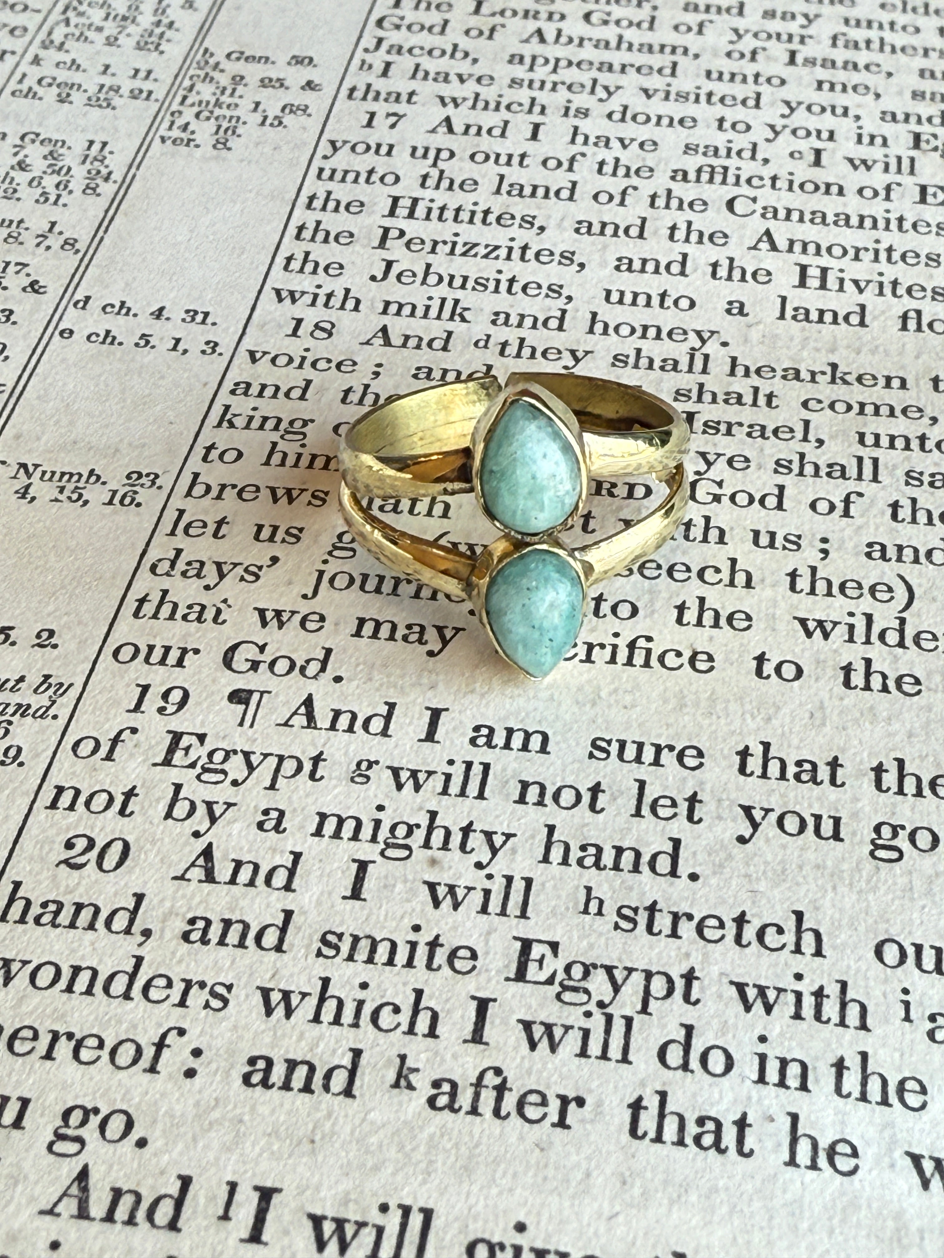 Tanvi Double Amazonite Ring